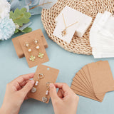 100Pcs 2 Colors Rectangle Paper One Pair Earring Display Cards with Hanging Hole, Jewelry Display Card for Pendants and Earrings Storage with 100Pcs OPP Cellophane Bags, Mixed Color, Card: 9x6x0.06cm, Hole: 6mm and 1.6mm