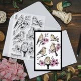 Custom PVC Plastic Clear Stamps, for DIY Scrapbooking, Photo Album Decorative, Cards Making, Bird, 160x110x3mm