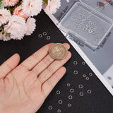 80Pcs 2 Size 925 Sterling Silver Round Rings, Soldered Jump Rings, Closed Jump Rings, Silver, 21 Gauge, 4~5x0.7mm, Inner Diameter: 2~3mm, 40Pcs/size