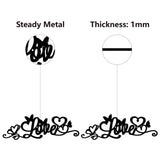 Iron Wall Signs, Metal Art Wall Decoration, for Living Room, Home, Office, Garden, Kitchen, Hotel, Balcony, Word Love, 100x300x1mm