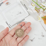 3 Pairs Rhodium Plated 925 Sterling Silver Studs Earrings Finding, Earring Settings, with 6Pcs Plastic Ear Nuts, with S925 Stamp, Platinum, 15mm, Tray: 4mm