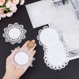 3 Sets 2 Styles Round Lace Scrapbooking Paper Pads, for DIY Scrapbooking, Photo Album, White, 9.9~10.3x0.02cm, 10pcs/set