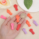 4 Bags 4 Colors Rubber Knitting Needle Point Protector, Janken Punch Tip Stopper Cap, Funny Rock Paper Scissors Game Gesture, Mixed Color, 2.75~3.3x1.45~1.85x1~1.05cm, Hole: 3~3.5mm, 3 style, 2pcs/style, 6pcs/bag, 1 bag/color