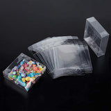 Foldable Transparent PET Boxes, for Craft Candy Packaging Wedding Party Favor Gift Boxes, Square, Clear, 10x10x3cm