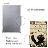 Rectangle Metal Iron Sign Poster, for Home Wall Decoration, Cat Pattern, 300x200x0.5mm