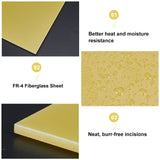 Rectangle FR-4 Fiberglass Sheet, Inflaming Retarding Fiberglass Board, Dark Khaki, 332.5x298x3mm