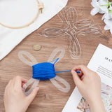 Flower Shape Acrylic Floss Bobbin, Sewing Thread Winding Board, for Cross Stitch Cotton Thread Storage, Clear, 150x150x3mm