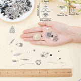 DIY Jewelry Set Making Kit, Including Alloy Links & Pendants, Electroplate Glass & Glass Pearl Beads, Brass Earring Hooks & Pins, Mixed Color, 420pcs/box