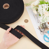 15M Polycotton Hat Sweatbands, Hat Liner Tape, Sewing Craft Accessories, Black, 31x2.2mm