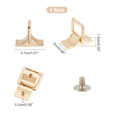 &reg 4 Sets Alloy Bag Connector Buckles, for Bag Replacement Accessories, Golden, 4.1x2x1.5cm, Hole: 2mm