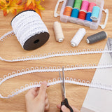 Polyester Braid Trims with Elastic Button Loops, Buttonhole Ribbons for Costume Crafts and Sewing, White, 5/8 inch(15mm), about 27.34 Yards(25m)/Roll