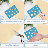 Acrylic Earring Handwork Template, Card Leather Cutting Stencils, Deep Sky Blue, Moon, 130x90x2mm, 2pcs/set