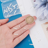 DIY Jewelry Making Finding Kit, Including 925 Sterling Silver Bead Tips & Open Jump Ring & Lobster Claw Clasps, Silver, 50Pcs/box