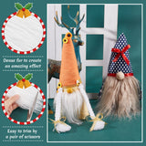 Artificial Wool Gnome Beard Costume Beard, Festive & Party Decoraions, with Wood Beads, Gray, 200~210x90x1.5mm, 15mm