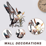 Iron Wall Sculptures, Wall Decorations, Duck, Black, 255x150x1mm