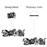 Iron Wall Signs, Metal Art Wall Decoration, for Living Room, Home, Office, Garden, Kitchen, Hotel, Balcony, Flower, 100x300x1mm, Hole: 5mm