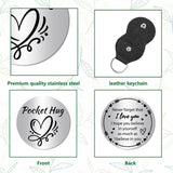 2Pcs 2 Style PU Leather Guitar Clip, with Stainless Steel Ring & Commemorative Coins, for DIY Musical Instrument Accessories, Heart Pattern, 1pc/sytle