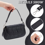 PU Leather Wide Bag Straps, with Zinc Alloy Swivel Clasp, for Bag Replacement Accessories, Black, 41.4x2.7cm