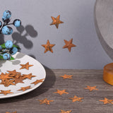 30Pcs Iron Display Decorations, Rusty Metal Star Ornament, Star, Coconut Brown, 26.5x25.5x2.5mm