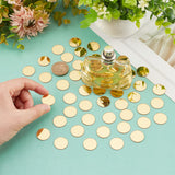 100Pcs Gold Acrylic Mirror Wall Stickers, Self Adhesive Mirror Tiles, for Home Living Room Bedroom Decoration, Flat Round, 19.5x1mm