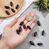 Faceted No Hole Natural Black Obsidian Beads, Healing Stones, Reiki Energy Balancing Meditation Therapy Wand, Double Terminated Point, for Wire Wrapped Pendants Making, Dyed & Heated, 20x9x9mm, 15pcs/box