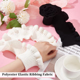 2Pcs 2 Style Polyester Elastic Ribbing Fabric for Cuffs, Waistbands Neckline Collar Trim, Mixed Color, 620~680x85~95x2mm, 1pc/style