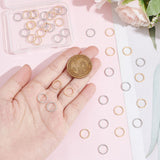 40Pcs 2 Colors Brass Linking Rings, Donut, Nickel Free, Real 18K Gold Plated & Real Platinum Plated, 10x1mm, 20pcs/color