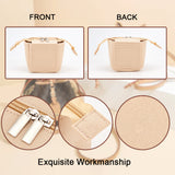 Felt & Nylon Purse Organizer Insert, with Allloy Zipper, Handbags Premium Felt, Bag Accessories, Wheat, 11x14.5x10cm, Inner Diameter: 10.7x13.8cm