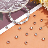 304 Stainless Steel European Beads, Large Hole Beads, Rondelle, Stainless Steel Color, 8x6mm, Hole: 4mm, 100pcs/box