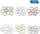 Iron Split Rings Sets, Mixed Color, 10x1.4mm, about 8.6mm inner diameter, about 200pcs/box