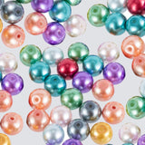 Glass Pearl Beads, Round, Mixed Color, 10mm, Hole: 1~1.5mm