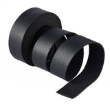 Flat Single Face Imitation Leather Cords, Lychee Pattern, Black, 25x1.8mm, 2500mm/Roll