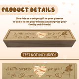 Rectangle Wooden Pregnancy Test Keepsake Box with Slide Cover, Baby Annouced Engraved Case for Grandparents Dad Aunt and Uncle, Peru, Balloon, 20x5x3cm