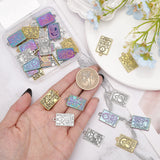 36Pcs 18 Style Zinc Alloy Pendants, Rectangle with Tarot Charm, Mixed Color, 23.3~23.5x14~14.5x1.5mm, Hole: 1.8mm, 2pcs/style