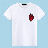 Computerized Embroidery Cloth Iron On Patches, Stick On Patch, Costume Accessories, Appliques, Realistic Heart, Dark Red, 53~110x58~66.5x1.3~1.8mm, 11pcs/set