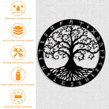 Iron Wall Art Decorations, for Front Porch, Living Room, Kitchen, Matte Style, Tree of Life Pattern, 291x1mm