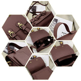 DIY Sew on PU Leather Women's Crossbody Bag Making Kit, including Fabric, Adjustable Shoulder Strap, Magnetic Clasp, Thread, Needle, Zipper, Screwdriver, Saddle Brown