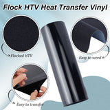 2.5M PU Heat Transfer Vinyl, Blank Iron on Sheets, Foaming HTV Press Film, Black, 250x0.7mm