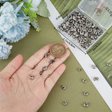 DIY Jewelry Making Finding Kit, Including 304 Stainless Steel Crimp Beads Covers, Stainless Steel Color, 200Pcs/box