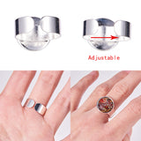 DIY Ring Making, with Cuff Brass Pad Ring Settings, For Vintage Rings Making and Transparent Glass Cabochons, Half Round/Dome, Mixed Color, Size 8, 18mm, 30pcs/set