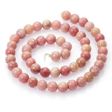 2 Strands Natural Rhodonite Beads Strands, Grade A, Round, 6mm, Hole: 1mm, about 60pcs/strand, 16 inch(40.64cm)