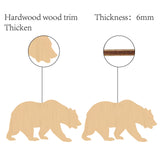 Laser Cut Wooden Wall Sculpture, Torus Wall Art, Home Decor Meditation Symbol, Bear, BurlyWood, 25x14cm