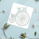 PET Hollow Out Drawing Painting Stencils, for DIY Scrapbook, Photo Album, Bicycle, 30x30cm