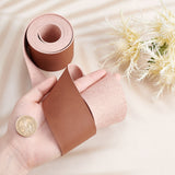 PU Leather Fabric, for Shoes Bag Sewing Patchwork DIY Craft Appliques, Sienna, 5x0.13cm, 2m/roll