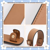 Imitation Leather Bag Strap Padding, Bag Handle Wrap, Pressure Relief Shoulder Strap Protector Cover, with Alloy Snap Button, Camel, 22.9~23x4.3x0.4cm, Inner Diameter: 2.6x1.2cm