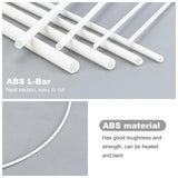 5Set ABS Plastic Round Tube, for DIY Sand Table Architectural Model Making, White, 250x2~6mm, Hole: 1~4mm