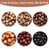 Natural Wood Beads, Lead Free, Round, Mix Style, Mixed Color, 8~8.5mm, Hole: 1.5mm, about 50pcs/strand, 15.5 inch(39.5cm)