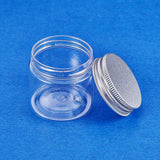 Transparent Plastic Bead Containers, with Aluminium Cover, Column, Clear, 5x3.2cm, Capacity: 30ml, 20pcs/set