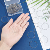 316 Stainless Steel Wine Glass Charms Rings, Hoop Earring Findings, DIY Material for Basketball Wives Hoop Earrings, Stainless Steel Color, 21 Gauge, 35x30x0.7mm, 100pcs/box