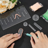 Snowflake & Arch Shape Polymer Clay Earring Charms Guide, Acrylic Cutters for Polymer Clay Jewelry Making, Clear, 18~56.5x7.8~39.5x0.5~6mm